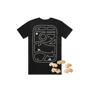 Dad Track Shirt Bundle with wooden toy cars.
