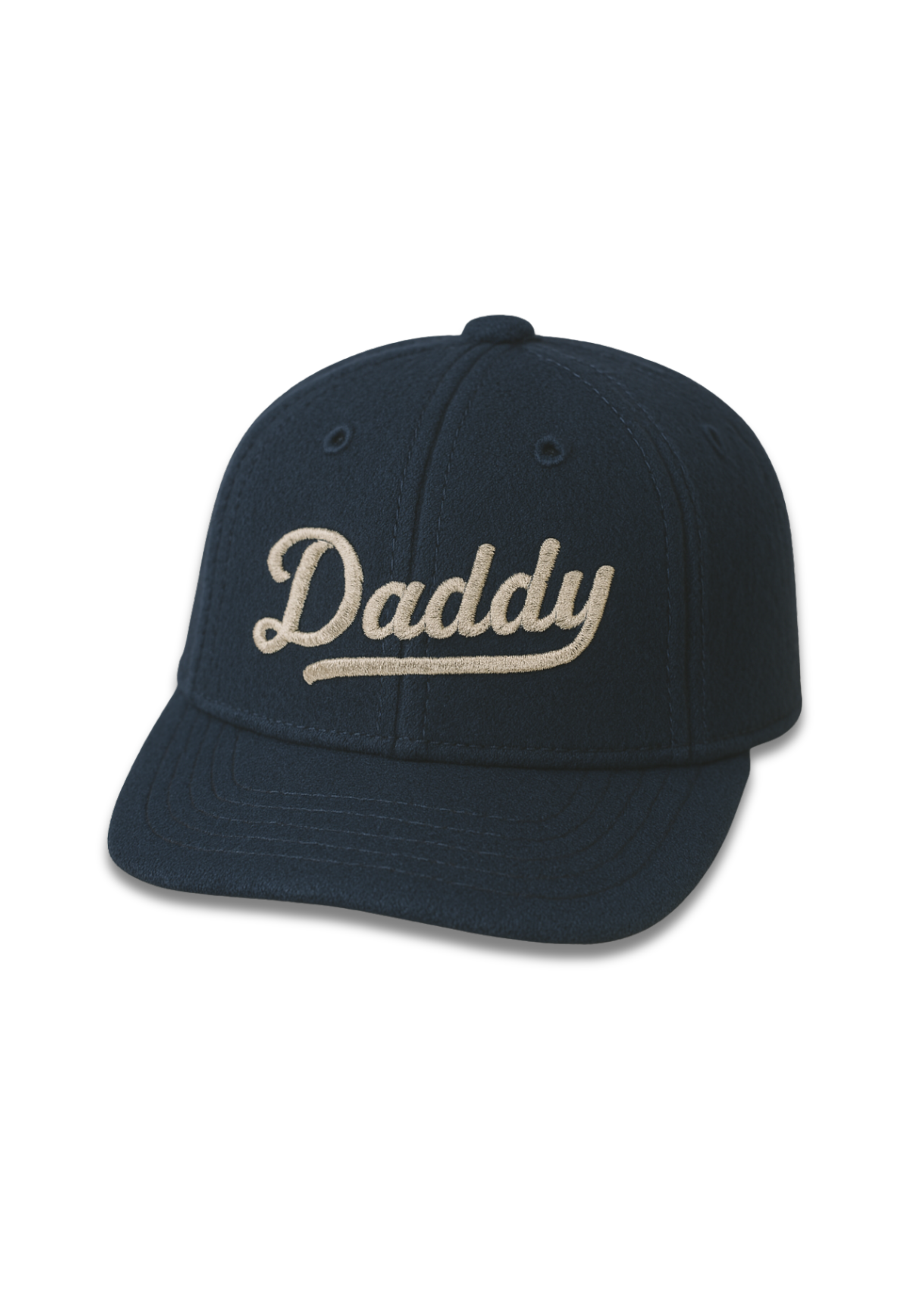 Navy adjustable ball cap, with 3d "Daddy" embroidery on the front