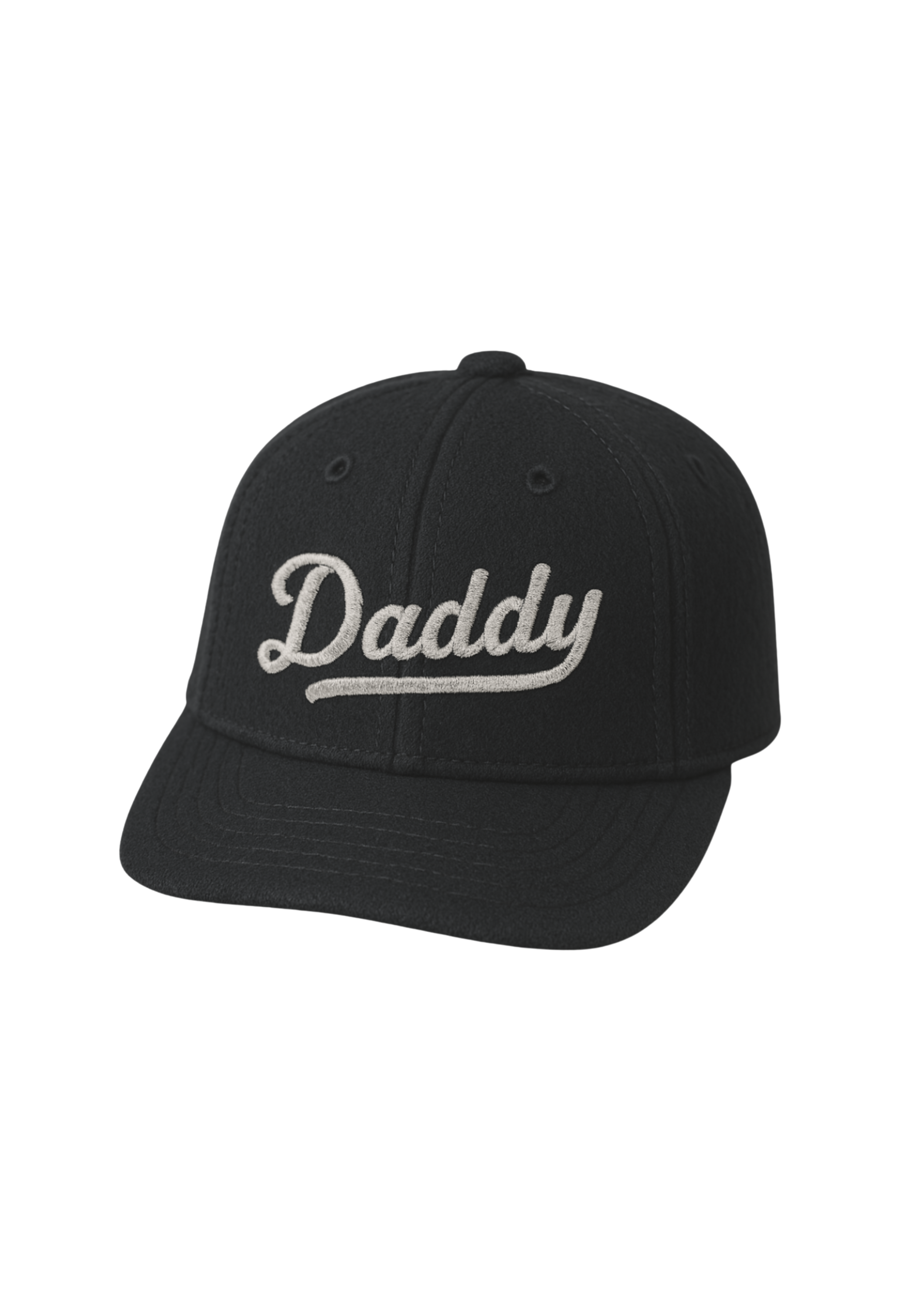 Black adjustable ball cap, with 3d "Daddy" embroidery on the front