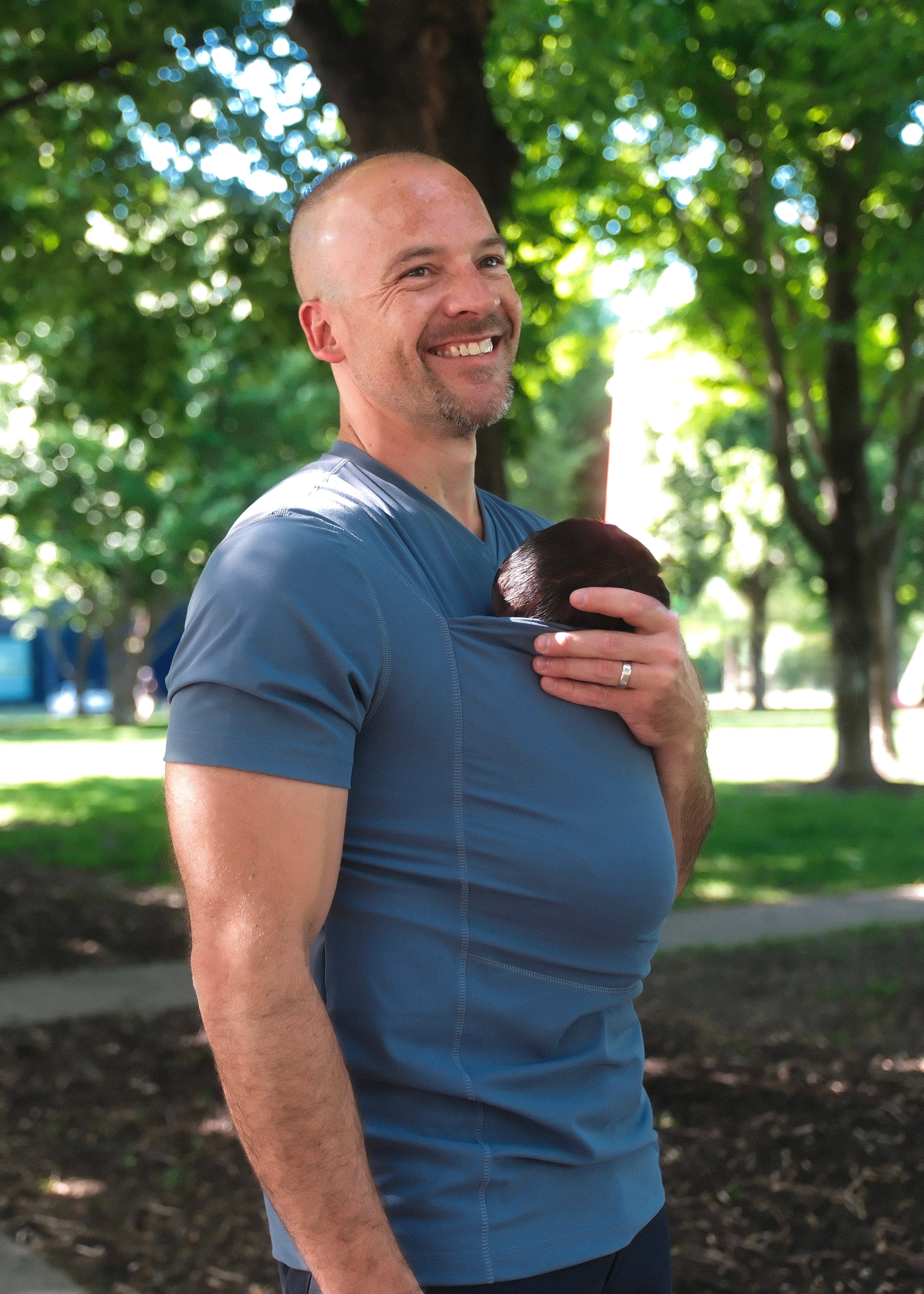 Dad Baby Carrier Shirts | No-Wrap Newborn Babywearing | Lalabu