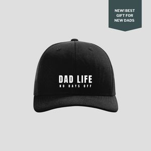 New! Best gift for new dads. Black Dad Life snapback hat.