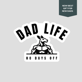 New! Best gift for new dads. Die cut Dad Life Kangaroo Sticker