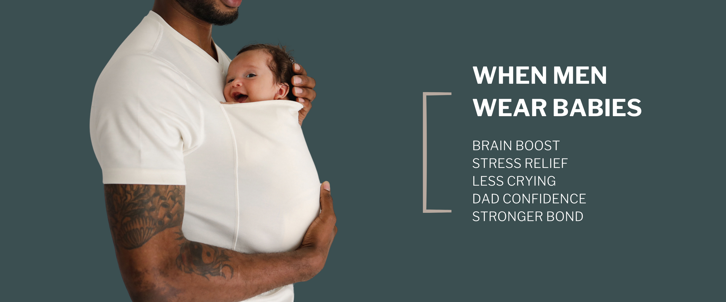 Lalabu Dad Shirt Original Babywearing TShirt with Kangaroo Pouch Baby Wrap Carrier for