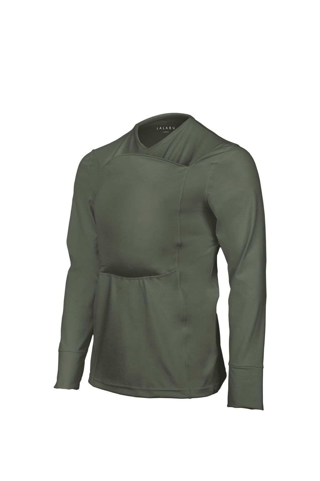 Lalabu Dad Shirt Original Babywearing TShirt with Kangaroo Pouch Baby Wrap Carrier for